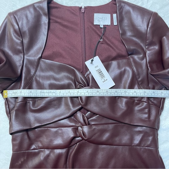 One33 Social Faux Leather Twist Dress - Picture 5 of 16